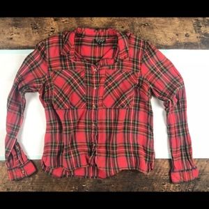 TOPSHOP: ‘Maggie’ Tartan Check Print Shirt
